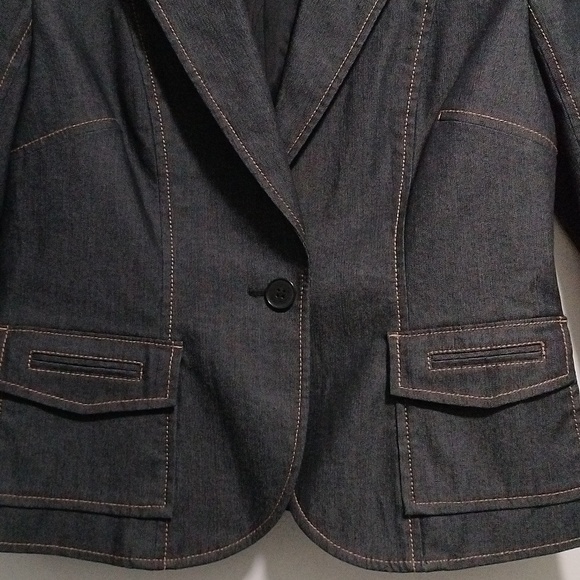 Ann Taylor Loft denim single button jacket size 6 - Picture 4 of 16